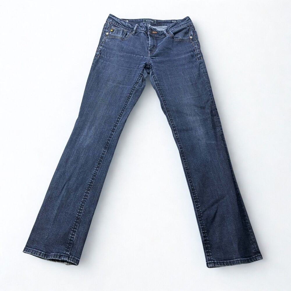 MEK Denim Jeans Womens 30 Easy Straight Samara Buckle Dark Wash Stretch 30x32